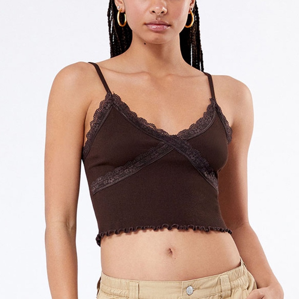 Contour by PacSun | Seamless Lace Trim Bustier Top